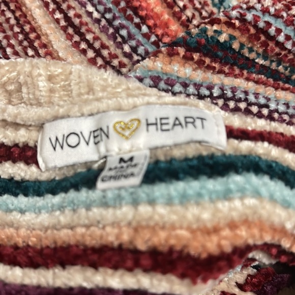 Woven Heart Chenille Stripe Sweater - Picture 3 of 4